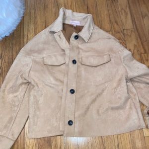 Philosophy suede cropped jacket